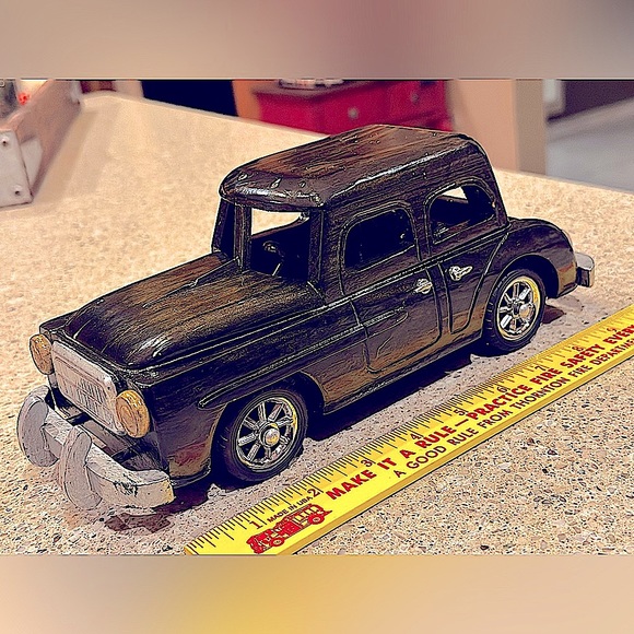 All Wood Car 11”  With Realistic Accessories and Details.Realistic Handles/decor - Picture 6 of 16